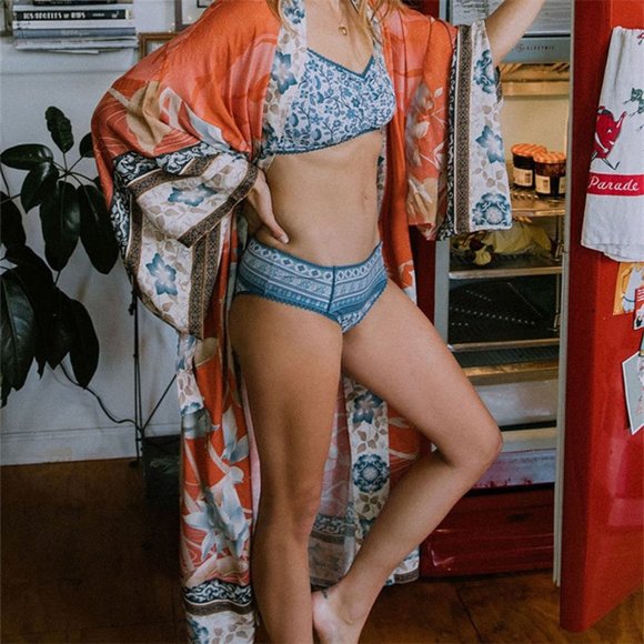 Pink Cloud Silky Tunic & Kimono - Picture 4 of 5